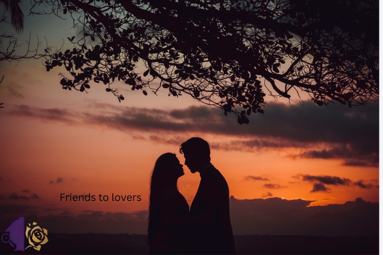Shadowed Lovers in a sunset backdrop 