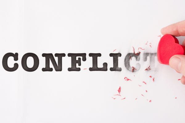 Conflict word being rubbed out